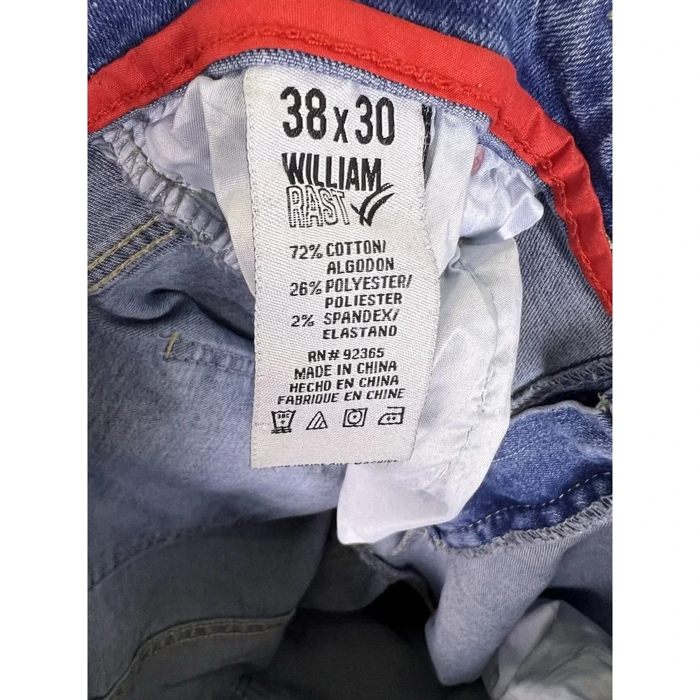 William Rast Manhattan Slim Men's Blue Denim Jeans 38x30‎ ✅